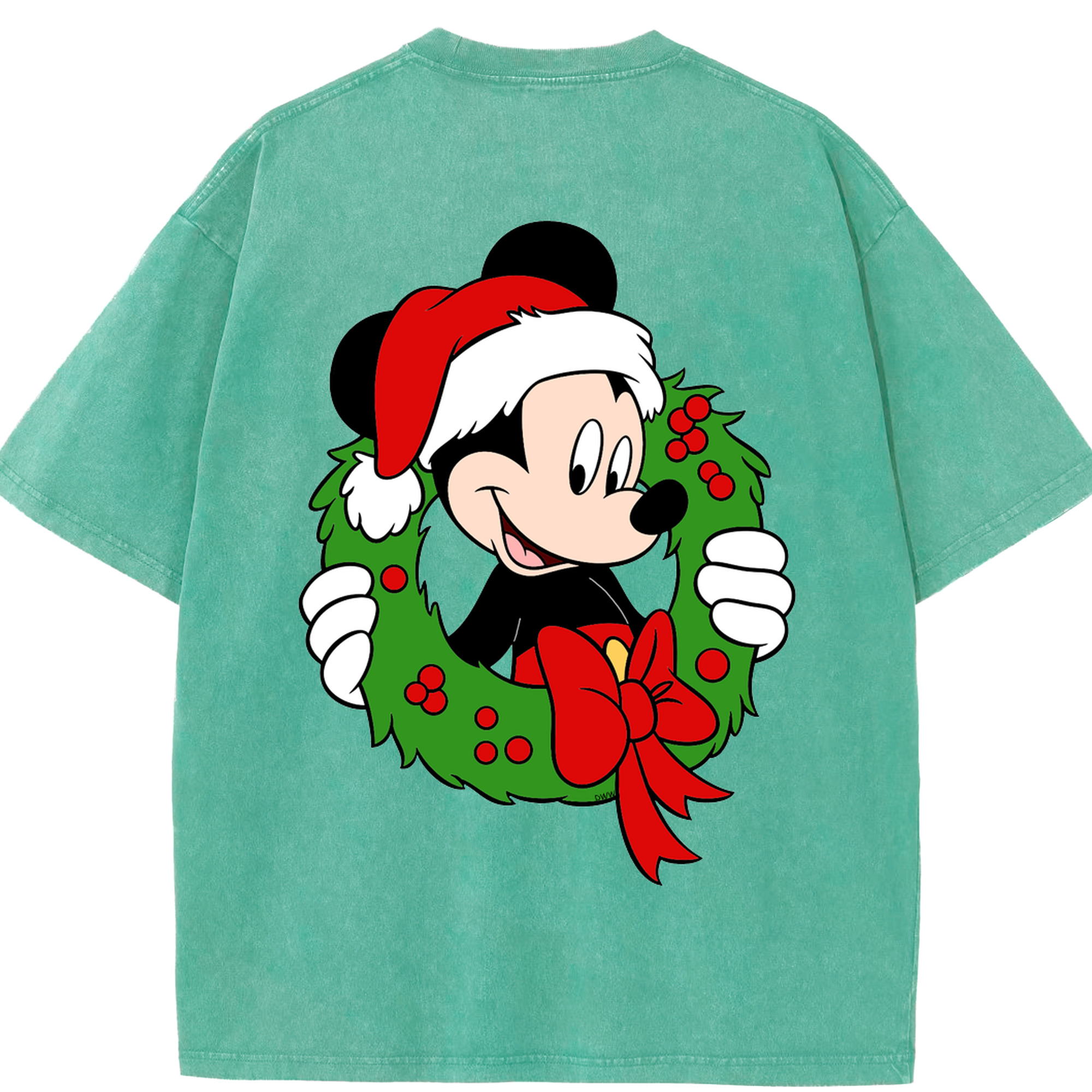 （画像用） ミッキーマウス Mickey Mouse 綿100% ヴィンテージ風 半袖Tシャツ（背面プリント）